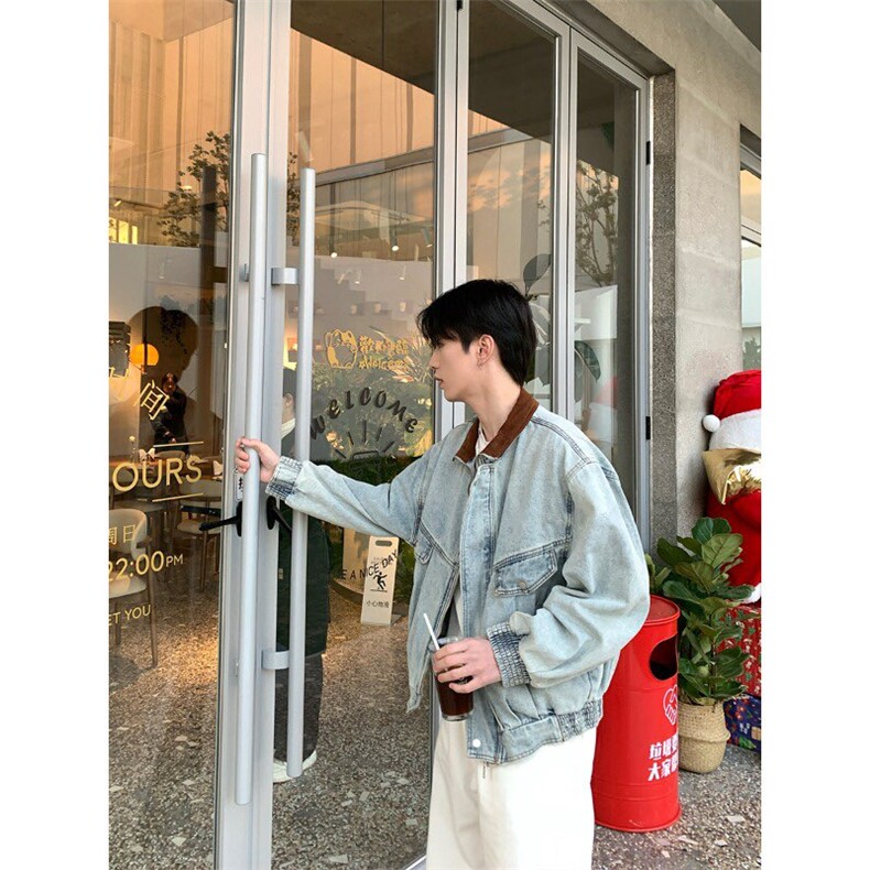 工装牛仔夹克拼接灯芯绒领JK0123-P78,男装夹克,星座313A(原308A-2)