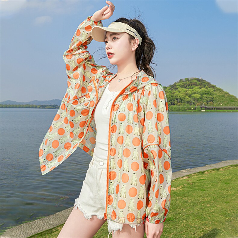 印花防晒衣夏季薄款防晒服RF2C290-2805#-P85-K138,女装短外套,蝶眷