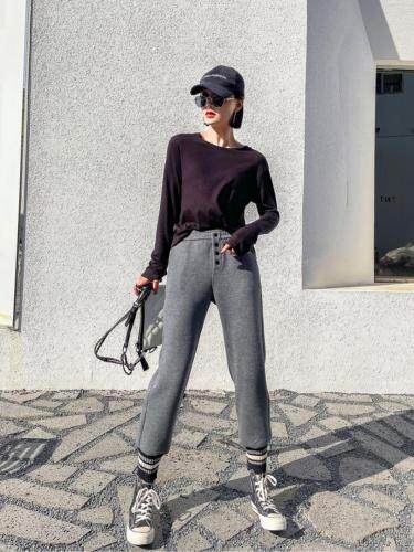 冬装加绒卫裤，女装休闲裤，坚持到底