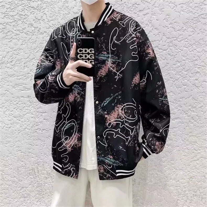 春秋季外套男韩版潮流棒球服修身夹克褂子帅气春秋款上衣休闲男装,男装夹克,星座506A