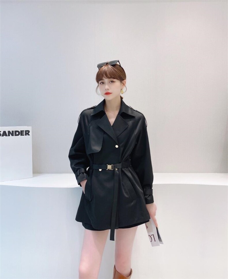 现货区…金属扣质感中长款风衣质感绝绝子补单款，女装风衣，HEMAIXI 和麥熙