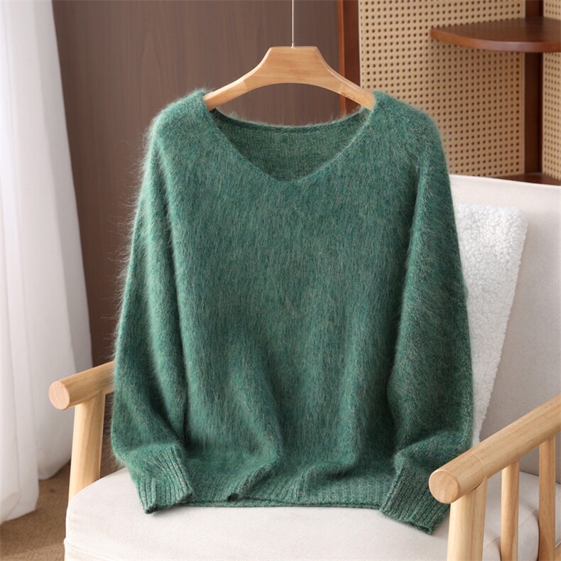 2026年秋季时尚百搭通勤简约休闲一线成衣花纱圆领，女装羊绒衫，昭美纯山羊绒