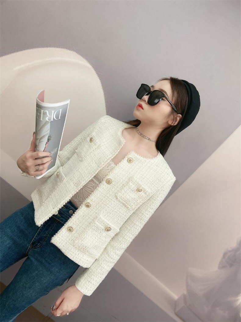 9975#简约时尚外套，其它，米社