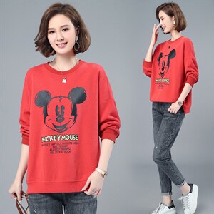 2021年春季新款潮韩版宽松显瘦卫衣女中长款休闲百搭上衣服女,女装卫衣/绒衫,依恋蒂丝