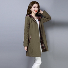 2023秋冬新款棉衣保暖加厚加棉衣外套女中长款539款，女装棉衣/棉服，秋牧寒烟