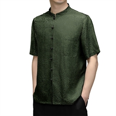 2023夏季新款中老年男士短袖薄款夏装风老人爷爷装，男装民族服装，电商B212（原钱塘6029）
