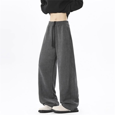 运动卫裤cleanfit直筒垂感人字纹针织裤休闲裤宽松P39YK6022，男装休闲裤，星座1112-1