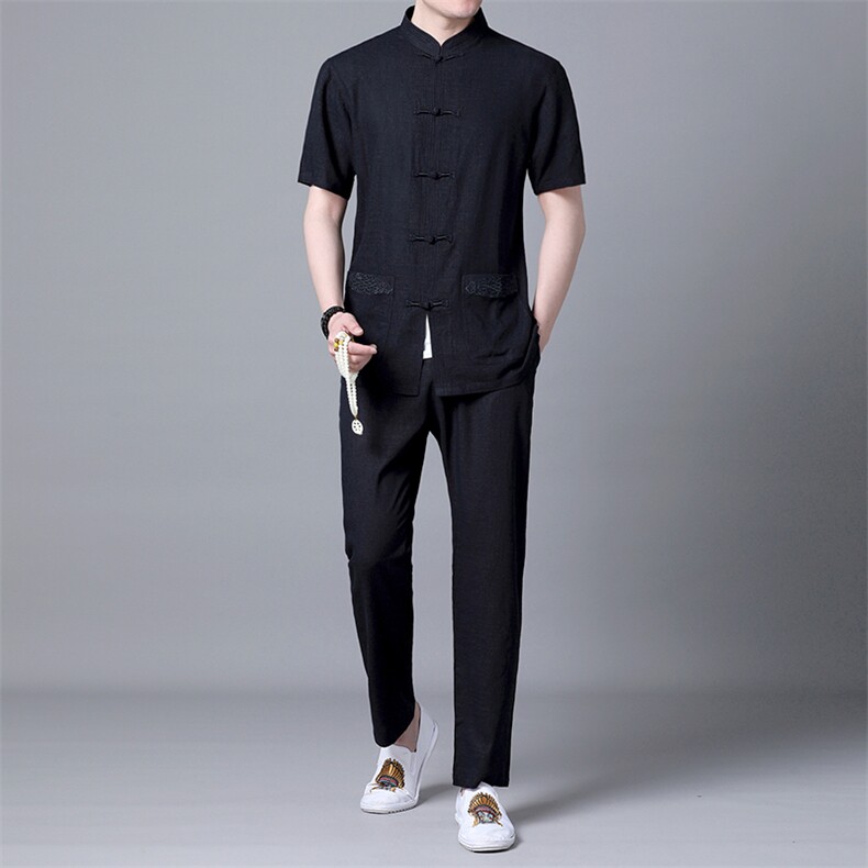 YTZ08唐装2023年夏季新款男式风男高端复古唐装套装P125，男装民族服装，电商B212（原钱塘6029）