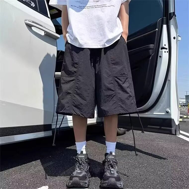 W10083-P38网图现货夏季7分裤日系复古大码宽松阔腿运动速干裤,男装休闲裤,星座1608-2