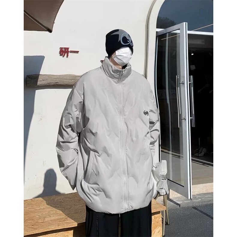 定制面料棉衣男港风半高领棉服男外套男Y173-P95,男装棉衣,星座1109-3