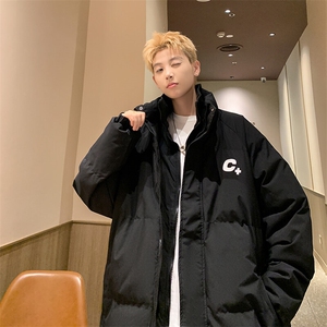 冬季潮流假两件棉服外套图片