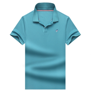 夏季新款男士翻领短袖t恤中年有领男装上衣服休闲POLO衫图片