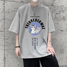 HT73231-P22 华夫格t恤男短袖男大码五分袖 大皂风图片