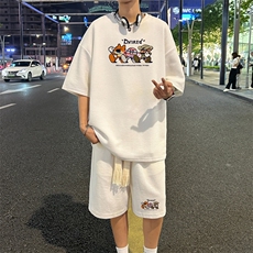 套装！华夫格套装短袖T恤短裤男TZ245-特P38，男装牛仔裤，电商B367