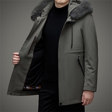 DJ8226钱塘2020-3中年男士冬季厚款商务休闲连帽派克服外套P715，男装棉衣，钱塘207-3