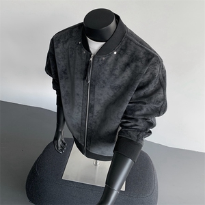 2025秋季新款现货皮衣男棒球领夹克外套DSA157B-J2569-P86图片