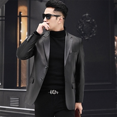 81987秋冬新款男士真皮皮衣绵羊皮西服外套商务男装P700，男装西服，电商B360A（原721A）