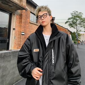 特批P100无差价冬美式PU皮棉服男加棉加厚休闲机车服皮衣外套M91图片