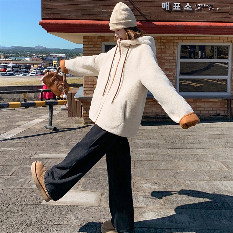 已出大货皮毛一体外套6532P215K318,女装短外套,2D001
