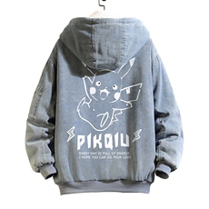 NM53078-P140牛仔外套男大码加厚加绒衣男羊羔毛服男砖墙，男装棉衣，电商A040A