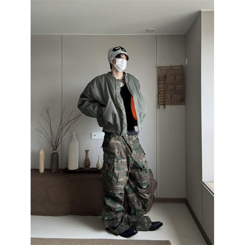 【有货】MY8213LL-特P85红内飞行夹克棉服男高级感棒球服外套,男装夹克,星座1007（原301D）