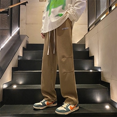 高品质2023春新款港风水洗做旧宽松阔腿休闲裤K306-P68，男装休闲裤，星座914-3