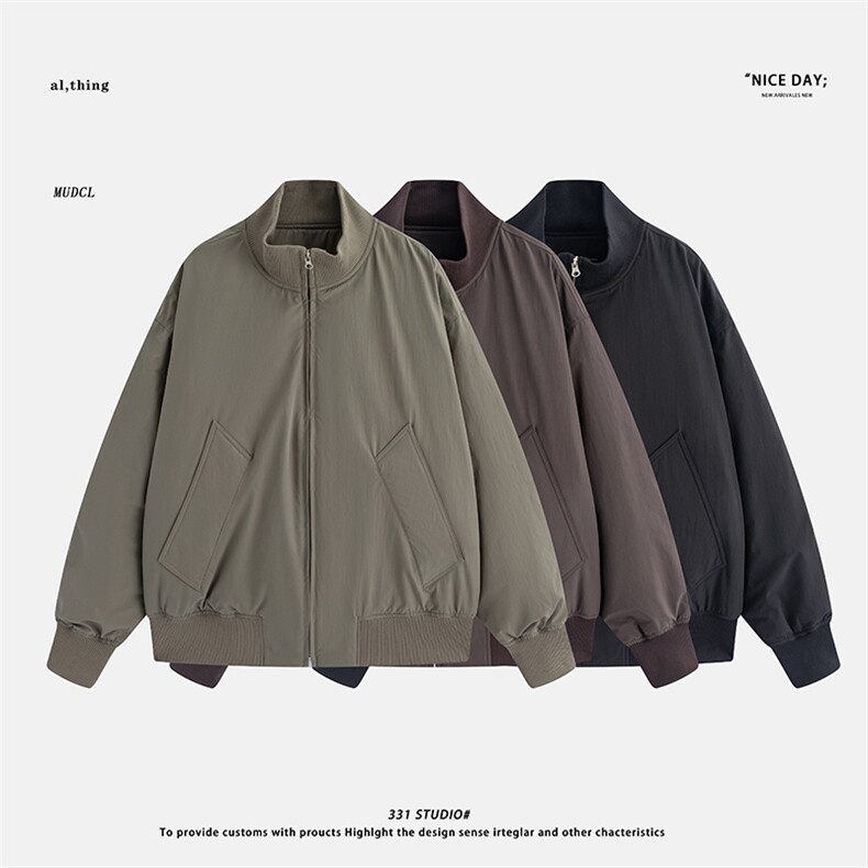 平铺~冬季美式立领简约羽绒服外套E120/P208,男装羽绒服,电商B331