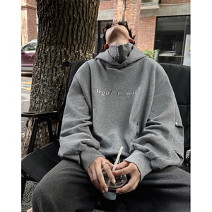 E31P60秋装男生青年卫衣连帽个性小众设计师时尚宽松图片