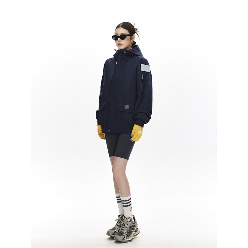 可二开发光贴片连帽工装冲锋衣大码M-5XL夹克女JK78076P85控128，男装夹克，星座227-7