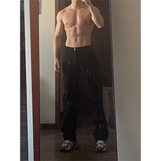出数据肌肉有原图漆点泼墨牛仔裤嘻哈常规55加绒65，男装牛仔裤，星座310A-4