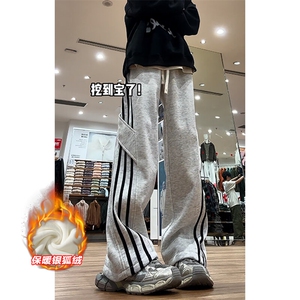 薄款改加绒特批P35无差价抖音银狐绒青少年长裤男K1990J加绒,灯笼裤搭配鞋子图片欣赏图片
