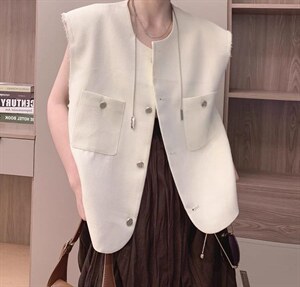 小香风马甲俩色俩码,女装马甲,魅影菲怡