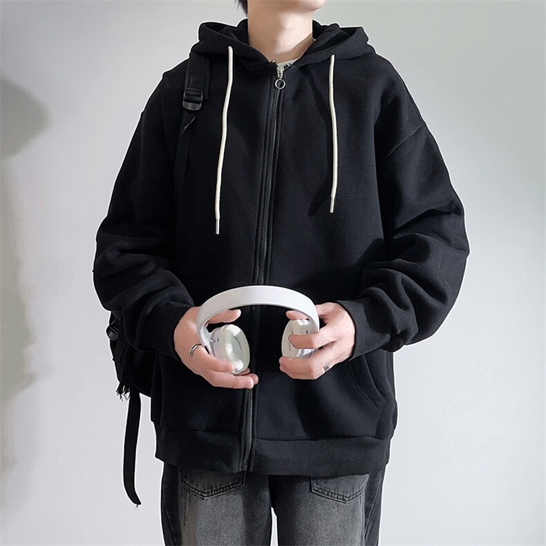 新款男百搭设计感连帽港风白墙针织外套WT3413-P50控88,男装夹克,星座717