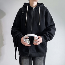 新款男百搭设计感连帽港风白墙针织外套WT3413-P50控88，男装夹克，星座717