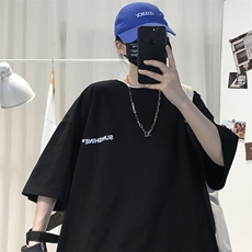 XZ115A-T06200克纯棉男女字母印花大码S-5XL10色T恤衫圆领半袖，男装T恤，星座115A-3