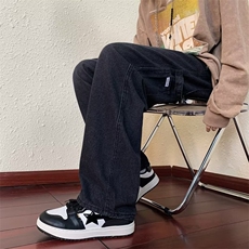 气质男新款牛仔裤慵懒ins简约潮高腰冬季长裤青春流行NZ7139，男装牛仔裤，星座516A