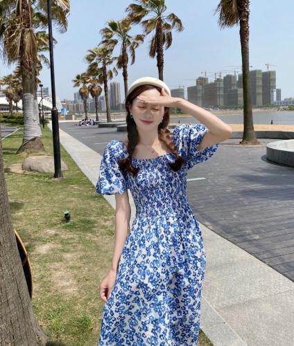 现货印花连衣裙出游，女装连衣裙，TOP.1