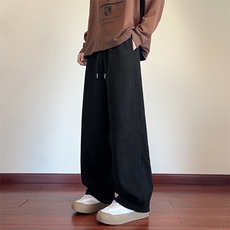 小众设计高克重雪尼尔420g人字纹宽松保暖休闲裤K24135-特P35控68，男装棉衣，电商A001-1