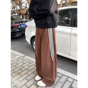 【现货】XZ612-K209-P55美式三条杠运动休闲卫裤宽松bf慵懒阔腿裤图片