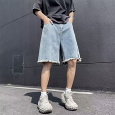 2024美式牛仔裤男款直筒短裤潮QD08P40，男装牛仔裤，星座1116-2