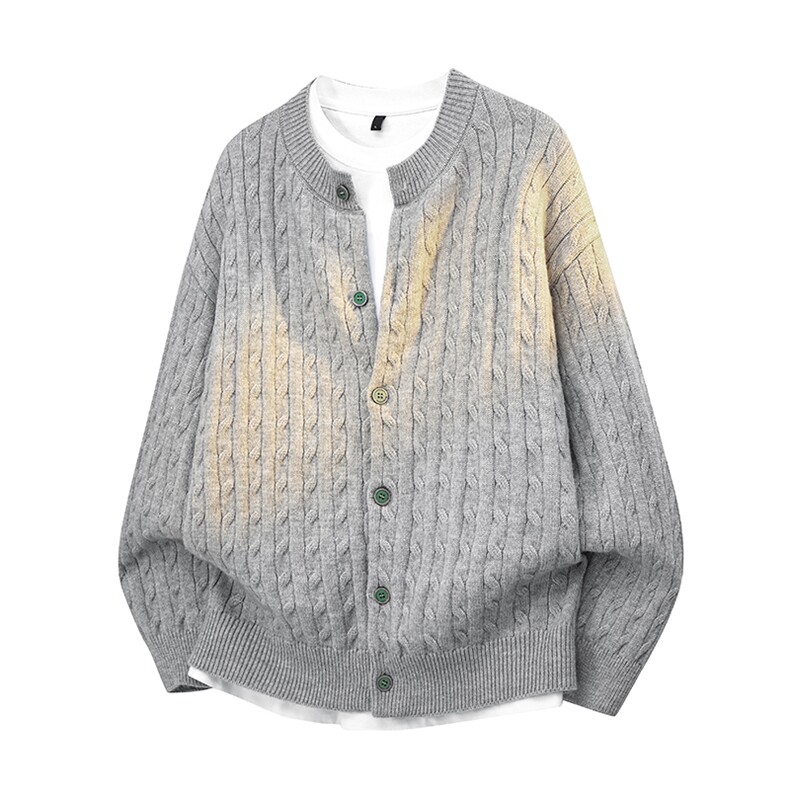 MK7001-CG-3DP53韩系风麻花长袖单排扣针织开衫情侣洋气针织上衣，男装卫衣，星座510A-5