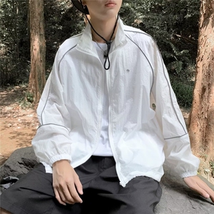 2023港风文艺刺绣连帽防晒衣男夏季薄款夹克图片