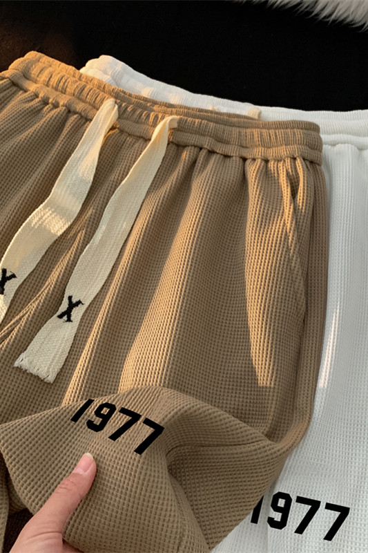 夏季1977印花华夫格短裤大码XZ604-DK603-P25控38,男装牛仔裤,星座604