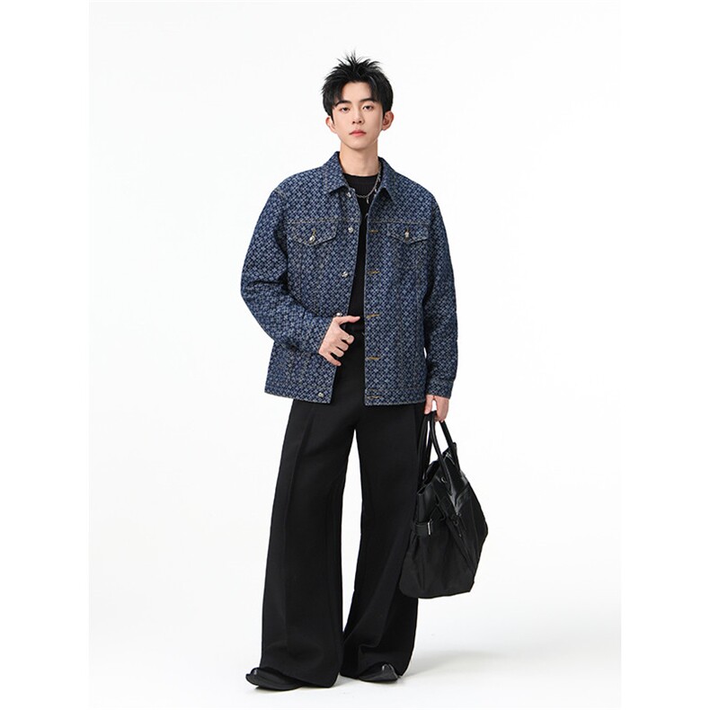 水洗牛仔外套男款春美式痞帅上衣服宽松休闲工装夹克JK1322-P75，男装工装外套，星座1103-3