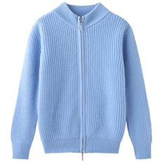 2025年秋季新款元宝针拉链针织儿童羊毛开衫时尚休闲通勤百搭，童装儿童羊毛衫，暖钟情羊绒