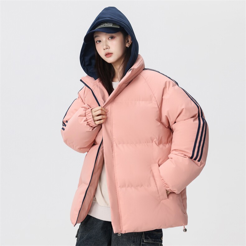 现货二开抖音得物三防织带加厚撞色连帽棉衣冬季棉服LL82567,男装棉衣,电商A486
