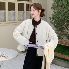 现货90白鸭绒圆领短款羽绒服女2025冬新款宽松时尚百搭保暖外套，女装羽绒服，琦鑫阁（原依鑫阁）