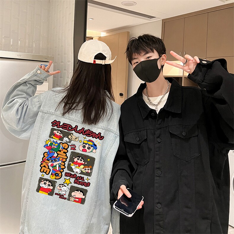 牛仔夹克男大码牛仔外套男茄克NJ77311-P60加绒款-P75,男装夹克,电商A040