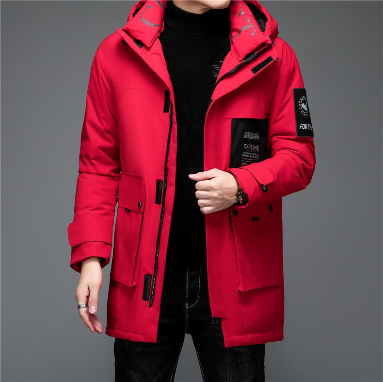 羽绒服男连帽冬季中年男士保暖白鸭绒外套爸爸装ALXB8858-P365,男装羽绒服,电商B212（原钱塘6029）