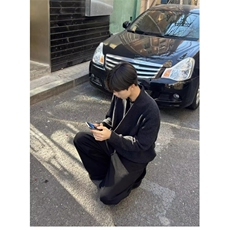 V领开衫毛衣不规则斜纽扣V领秋冬休闲宽松羊毛外套长袖针织衫，男装针织衫/毛衣，星座506A
